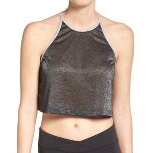 Free People Movement Retrograde Metallic Crop Top